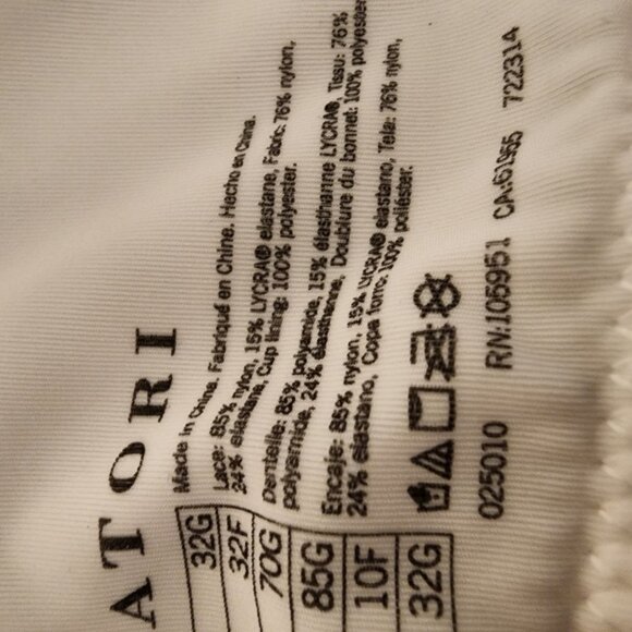 Natori Heavenly Convertible Comfort Lace Contour Underwire Bra White 32G - Picture 10 of 10